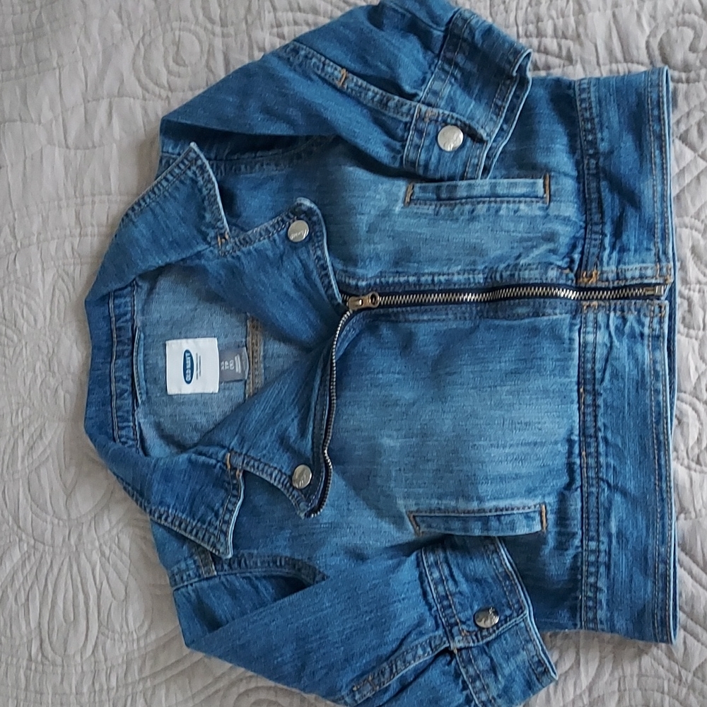 Old Navy Toddler T5 Jean Jacket Zip/Snap Front w Side Pockets